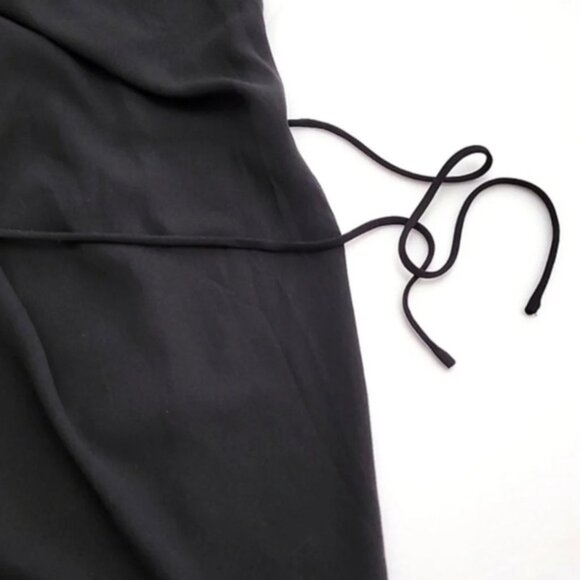 Wilfred Sabine Black Faux Wrap Sleeveless Mini Dress Pockets Size Small - Picture 8 of 13